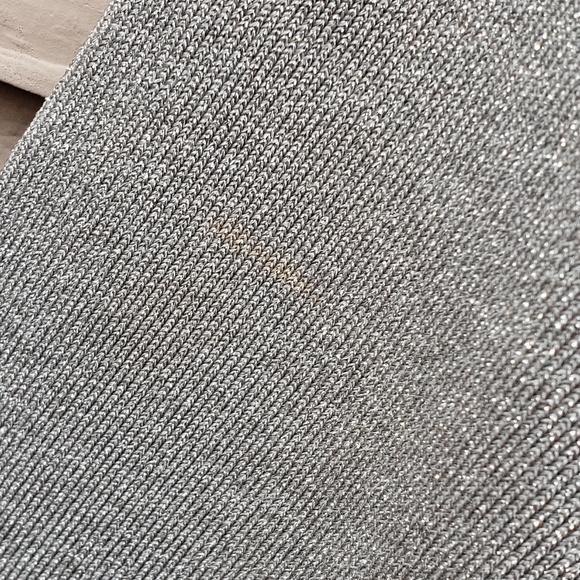 🎊Bebe Gray Metallic 3/4 Sleeve Keyhole Dress - Picture 5 of 8